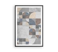Cuadro Poster de Pared 61x91cm Póster Marco Geometría Arte Piedra Wall Art