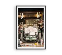 Cuadro Poster de Pared 61x91cm Póster Marco Histórico Coche Garaje Wall Art