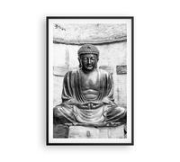 Cuadro Poster de Pared 61x91cm Póster Marco Japonés Buda Estatua Wall Art Prints