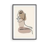 Cuadro Poster de Pared 61x91cm Póster Marco Línea Arte Boho Wall Art Prints