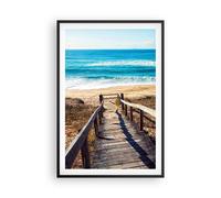 Cuadro Poster de Pared 61x91cm Póster Marco Mar Playa Entrada Wall Art Prints