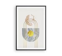 Cuadro Poster de Pared 61x91cm Póster Marco moderno dorado abstracto Wall Art