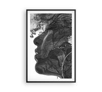 Cuadro Poster de Pared 61x91cm Póster Marco Mujer Línea Arte. Wall Art Prints