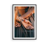 Cuadro Poster de Pared 61x91cm Póster Marco Mujer Manos Prado Wall Art Prints