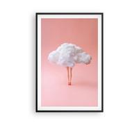 Cuadro Poster de Pared 61x91cm Póster Marco Nube Piernas Surrealismo Wall Art