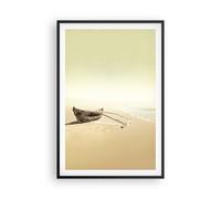 Cuadro Poster de Pared 61x91cm Póster Marco Łódź Naufragio Mar Wall Art Prints