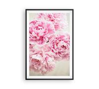 Cuadro Poster de Pared 61x91cm Póster Marco Paeonia Un ramo Flores Wall Art