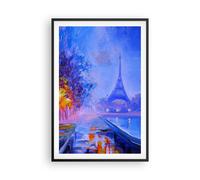 Cuadro Poster de Pared 61x91cm Póster Marco París Faroles Eiffel Wall Art Prints