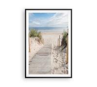 Cuadro Poster de Pared 61x91cm Póster Marco Playa Duna Entrada Wall Art Prints