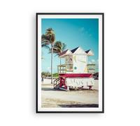 Cuadro Poster de Pared 61x91cm Póster Marco playa miami florida Wall Art Prints