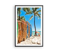 Cuadro Poster de Pared 61x91cm Póster Marco Tabla Surf Playa Wall Art Prints