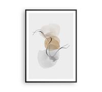 Cuadro Poster de Pared 70x100cm Marco Abstracto Minimalista Acuarela Wall Art