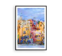Cuadro Poster de Pared 70x100cm Marco casco antiguo casa de vivienda Wall Art