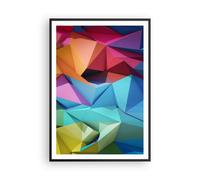 Cuadro Poster de Pared 70x100cm Marco Formas futurista geométrico Wall Art