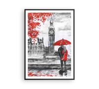 Cuadro Poster de Pared 70x100cm Marco Londres arquitectura ben grande Wall Art