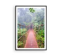Cuadro Poster de Pared 70x100cm Marco Puente Suspendido Costa Rica Wall Art
