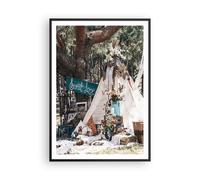 Cuadro Poster de Pared 70x100cm Marco Recién casados Amor Paisajes Wall Art