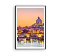 Cuadro Poster de Pared 70x100cm Marco Roma Italia basílica historia Wall Art
