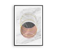 Cuadro Poster de Pared 70x100cm Póster Marco Abstracción Formas Pieza Wall Art