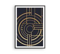 Cuadro Poster de Pared 70x100cm Póster Marco Abstracción Pieza Moderno Wall Art