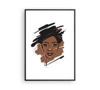 Cuadro Poster de Pared 70x100cm Póster Marco Africano Moderno Retrato Wall Art