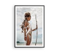 Cuadro Poster de Pared 70x100cm Póster Marco Ardiente Hombre Mujer Wall Art