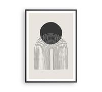 Cuadro Poster de Pared 70x100cm Póster Marco Boho Abstracción Geometría Wall Art