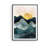Cuadro Poster de Pared 70x100cm Póster Marco Este El Sol Geometría Wall Art