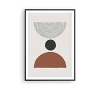 Cuadro Poster de Pared 70x100cm Póster Marco Figuras Formas Geometría Wall Art