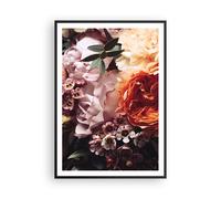 Cuadro Poster de Pared 70x100cm Póster Marco flores cereales rosas Wall Art