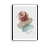 Cuadro Poster de Pared 70x100cm Póster Marco Forma Figura Abstracción Wall Art