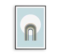 Cuadro Poster de Pared 70x100cm Póster Marco Formas Rueda Líneas Wall Art Prints