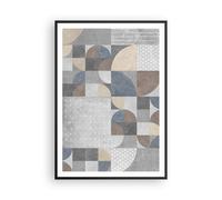 Cuadro Poster de Pared 70x100cm Póster Marco Geometría Arte Piedra Wall Art