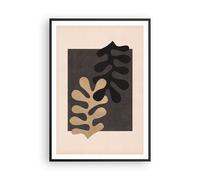 Cuadro Poster de Pared 70x100cm Póster Marco Hojas Forma Figura Wall Art Prints