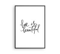 Cuadro Poster de Pared 70x100cm Póster Marco La vida es bella Wall Art Prints