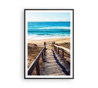 Cuadro Poster de Pared 70x100cm Póster Marco Mar Playa Entrada Wall Art Prints