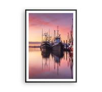 Cuadro Poster de Pared 70x100cm Póster Marco Marina Oeste El Sol Wall Art Prints