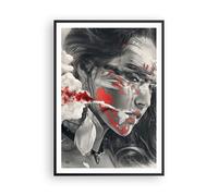 Cuadro Poster de Pared 70x100cm Póster Marco mujer cara arte Wall Art Prints