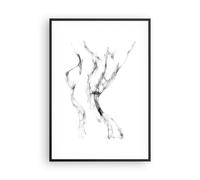 Cuadro Poster de Pared 70x100cm Póster Marco Mujer Cuerpo Desnudez Wall Art