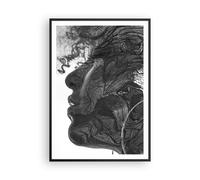 Cuadro Poster de Pared 70x100cm Póster Marco Mujer Línea Arte. Wall Art Prints