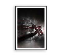 Cuadro Poster de Pared 70x100cm Póster Marco Músico Saxofonista Negro Wall Art