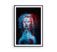 Cuadro Poster de Pared 70x100cm Póster Marco Negro Mujer Emociones Wall Art