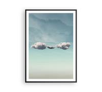 Cuadro Poster de Pared 70x100cm Póster Marco Nubes Hamaca Descanso Wall Art