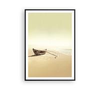 Cuadro Poster de Pared 70x100cm Póster Marco Łódź Naufragio Mar Wall Art Prints