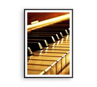 Cuadro Poster de Pared 70x100cm Póster Marco Piano música concierto Wall Art