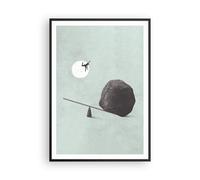 Cuadro Poster de Pared 70x100cm Póster Marco Piedra Palanca Física Wall Art
