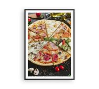 Cuadro Poster de Pared 70x100cm Póster Marco pizza queso tomate Wall Art Prints