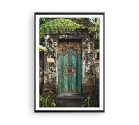 Cuadro Poster de Pared 70x100cm Póster Marco Puerta Puerta Verde Wall Art Prints