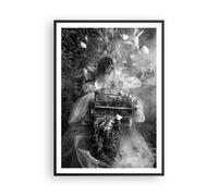 Cuadro Poster de Pared 70x100cm Póster Marco Retro Vendimia Mujer Wall Art