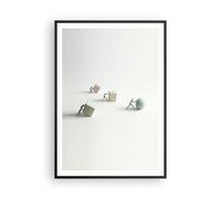 Cuadro Poster de Pared 70x100cm Póster Marco Símbolo Bola Cubo Wall Art Prints